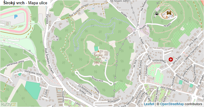 Široký vrch - mapa ulice
