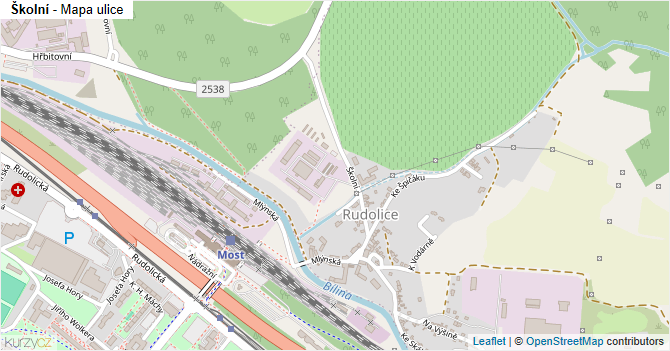 Školní - mapa ulice