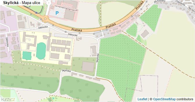 Skyřická - mapa ulice