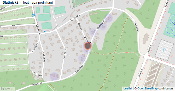 Slatinická - mapa podnikání