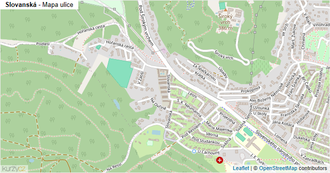 Slovanská - mapa ulice