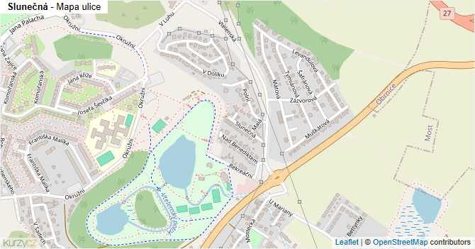 Slunečná - mapa ulice