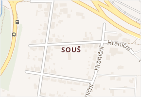 Souš v obci Most - mapa části obce