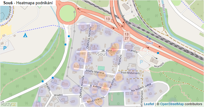 Souš - mapa podnikání