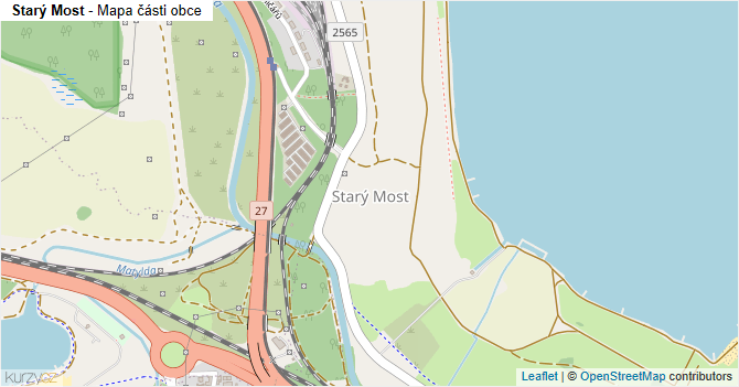 Starý Most - mapa části obce
