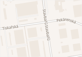 Stavbařů v obci Most - mapa ulice