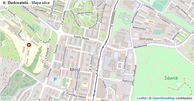 tř. Budovatelů - mapa ulice