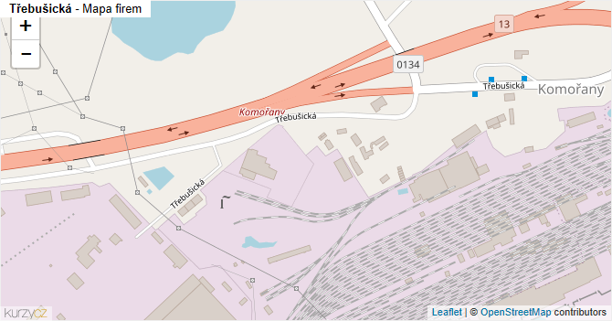 Třebušická - mapa firem