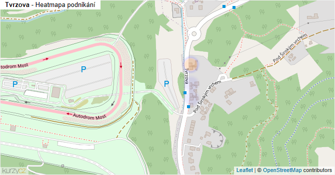 Tvrzova - mapa podnikání
