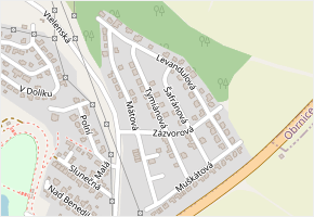 Tymiánová v obci Most - mapa ulice