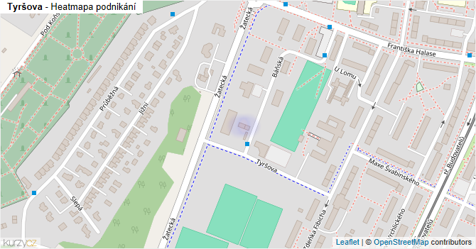 Tyršova - mapa podnikání