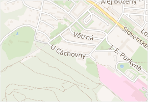 U Cáchovny v obci Most - mapa ulice