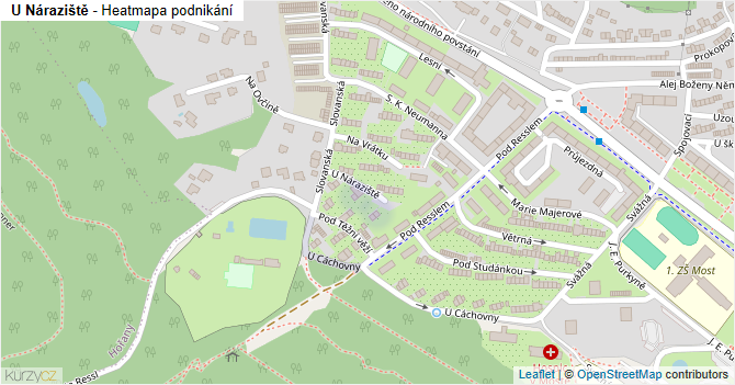 U Náraziště - mapa podnikání