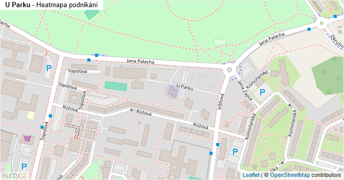 U Parku - mapa podnikání
