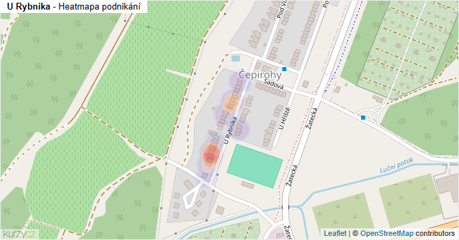 U Rybníka - mapa podnikání