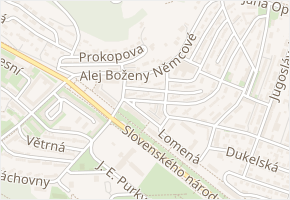 U školy v obci Most - mapa ulice
