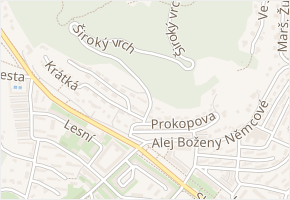 Úpadní v obci Most - mapa ulice