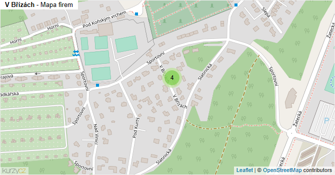 V Břízách - mapa firem