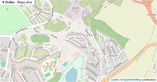 V Dolíku - mapa ulice