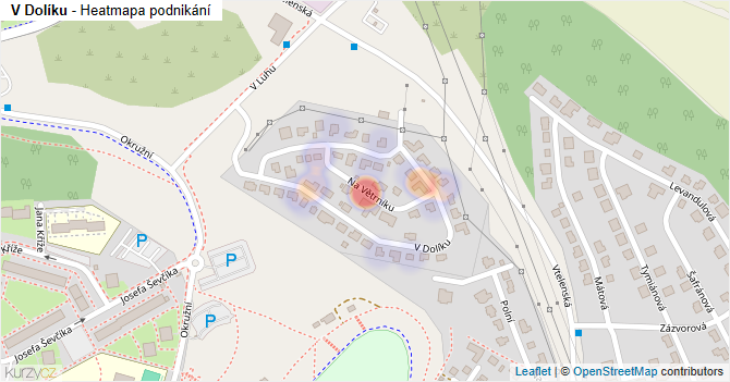 V Dolíku - mapa podnikání