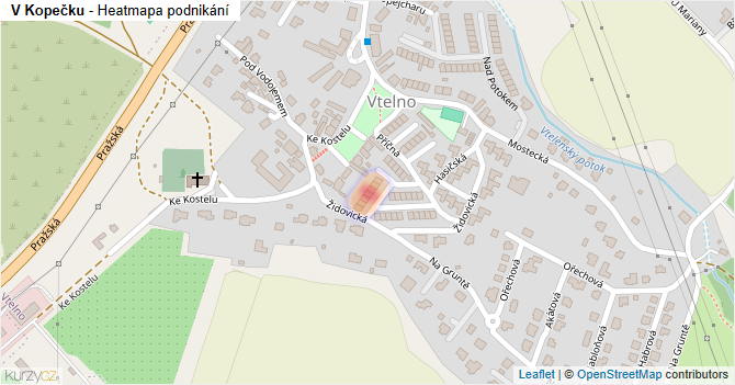 V Kopečku - mapa podnikání