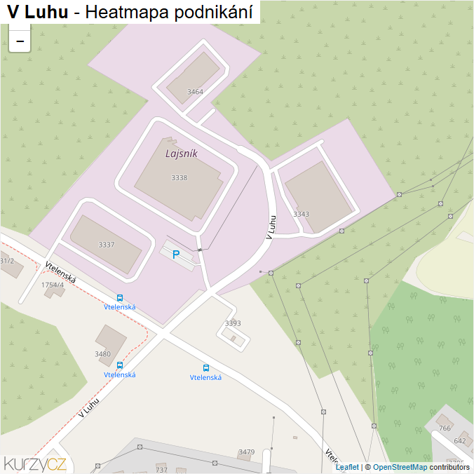 Mapa V Luhu - Firmy v ulici.
