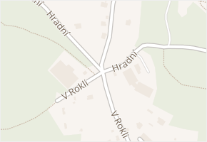 V Rokli v obci Most - mapa ulice