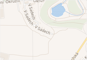 V Sadech v obci Most - mapa ulice