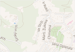 Ve Strži v obci Most - mapa ulice