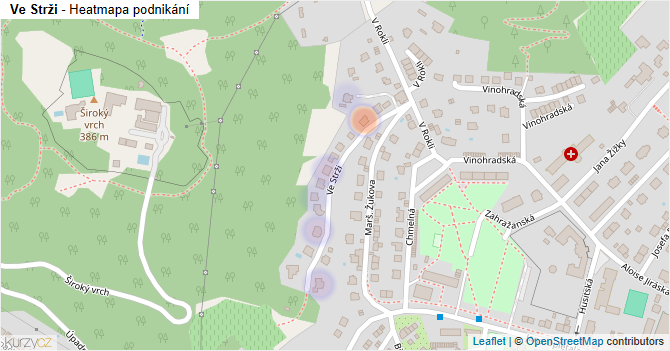 Ve Strži - mapa podnikání