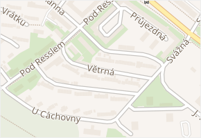 Větrná v obci Most - mapa ulice