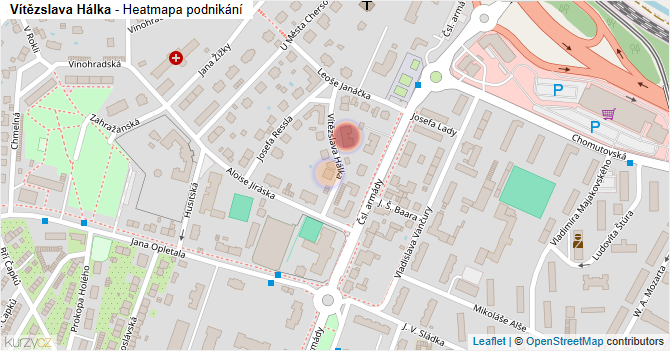 Vítězslava Hálka - mapa podnikání