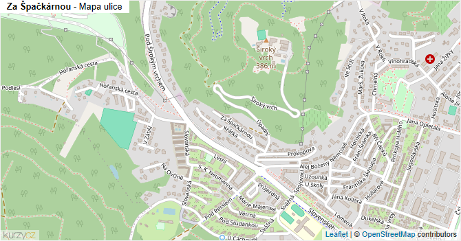Za Špačkárnou - mapa ulice