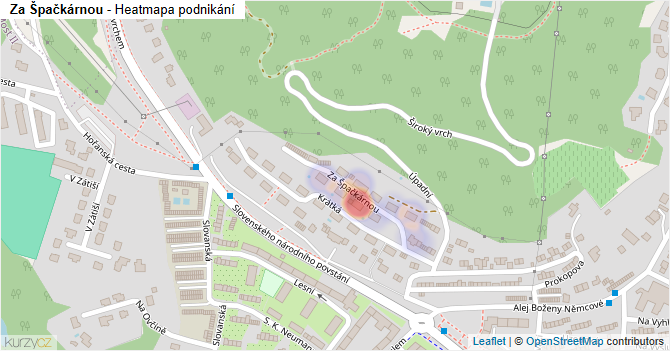 Za Špačkárnou - mapa podnikání