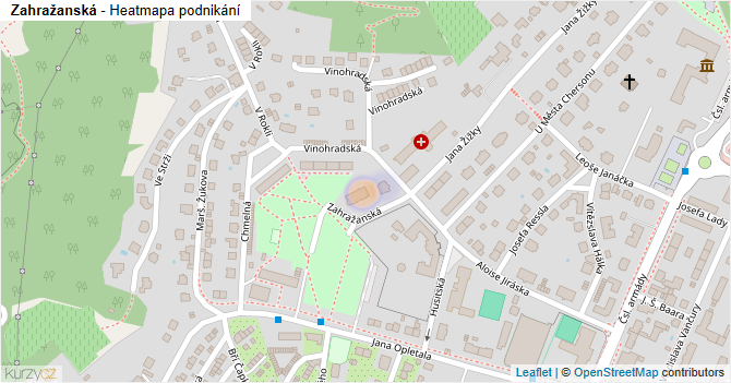 Zahražanská - mapa podnikání