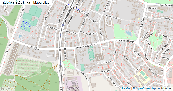 Zdeňka Štěpánka - mapa ulice
