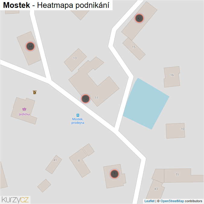 Mapa Mostek - Firmy v obci.