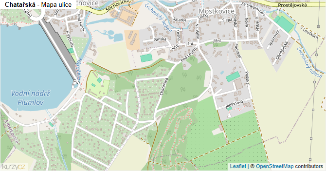 Chatařská - mapa ulice