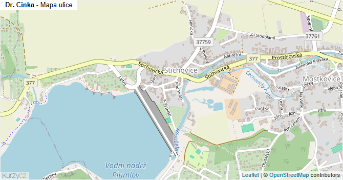 Dr. Cinka - mapa ulice