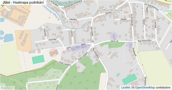 Jižní - mapa podnikání