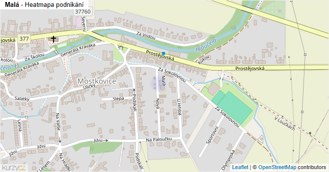 Malá - mapa podnikání