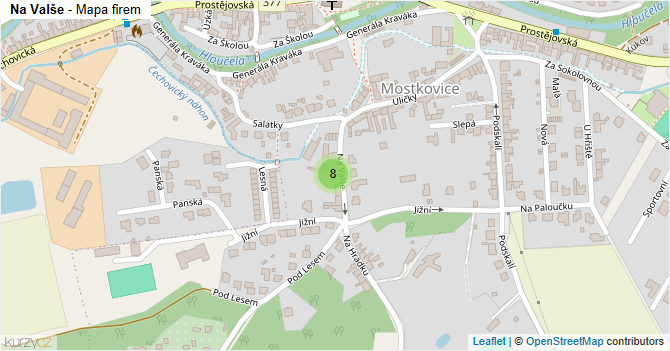 Na Valše - mapa firem