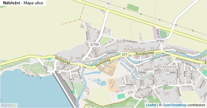 Nábřežní - mapa ulice