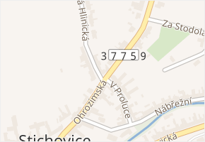 Ohrozimská v obci Mostkovice - mapa ulice