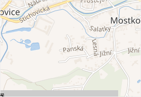 Panská v obci Mostkovice - mapa ulice