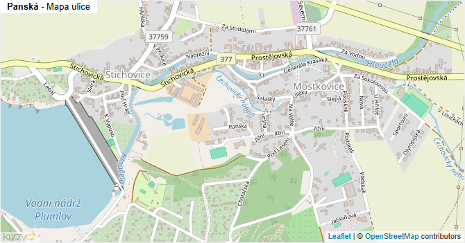 Panská - mapa ulice