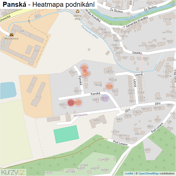 Mapa Panská - Firmy v ulici.