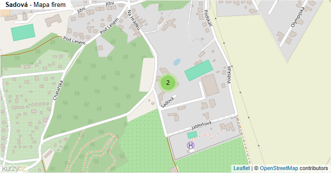 Sadová - mapa firem