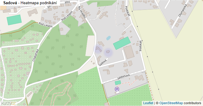 Sadová - mapa podnikání