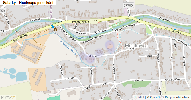 Salatky - mapa podnikání